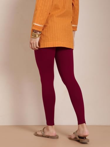 Image of TWIN BIRDS Super Stretchable Cotton Elasthane Fabric Ankle Length Leggings for Women