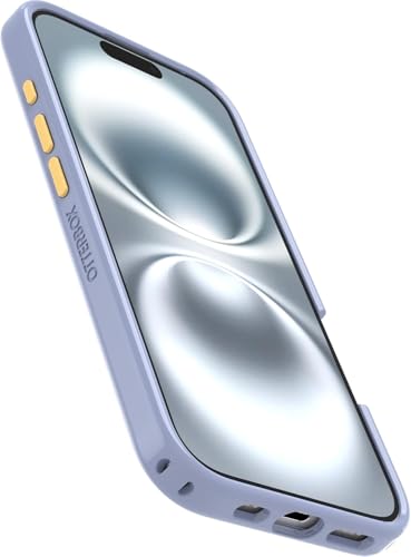 Image of OtterBox iPhone 16 (Only) - Symmetry Series Clear+ Case - Floral Purple (Clear) - Snaps to MagSafe - Ultra-Sleek - Raised Edges Protect Camera & Screen - Non-Retail Packaging