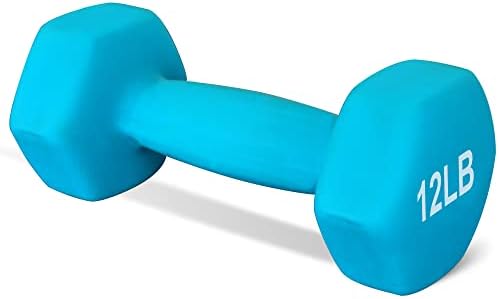 Balelinko Hand Weight Neoprene Coated Dumbbell for Home Gym Equipment Workouts Strength Training Free Weights for Women, Men, Seniors and Youth, 1LB-15LB,in Single or Pair