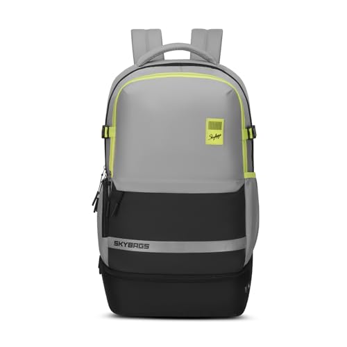 Image of Skybags Basecamp 17 Inch Compatible Laptop Backpack 40L | 3 Compartments with Quick-Access Front Pocket & Rain Cover | Tablet Sleeve & Side Bottle Pocket | Office & Travel Backpack for Men & Women