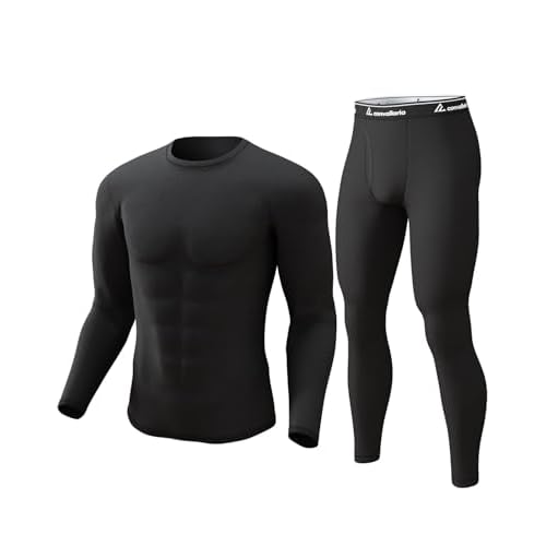 CL convallaria Thermal Underwear for Men Long Johns Soft Fleece Lined Base Layer Cold Weather Top Bottom Set