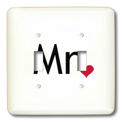 Interrupteur double Mr cœur romantique pour votre chambre de couple