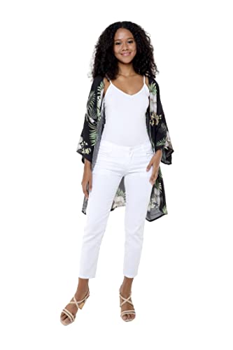 Image of Women's Hawaiian Open Front Kimono Top Signature Prints | Open Front Design; Lightweight Rayon; Signature Tropical Prints; Relaxed Fit; Resort Vacation Style
