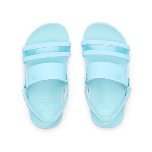 REEF Toddler/Little Kid Cushion Vista Slide Sandal, Vegan Leather Strap, Soft Cushion Footbed, Jelly Blue, 11 - image 6