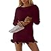 Womens Sexy Mini Dress Fall Spring Fashion Long Sleeve Ruched Bodycon Short Dress Y2K Party Club Night Out Casual Outfits