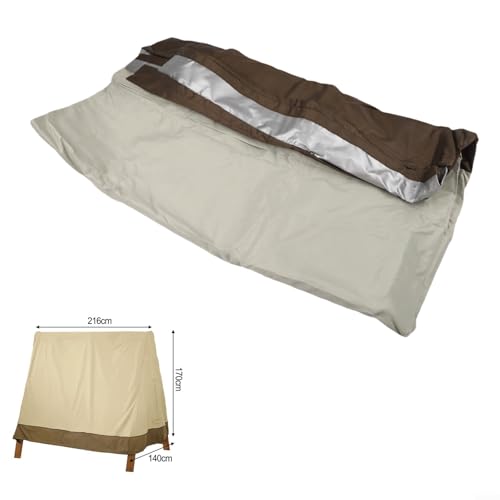 Funda para columpio de jardín exterior resistente, protector Oxford beige 216cm 4