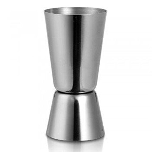 E-Ezra Double Sided Jigger peg Measures Cup, 30/60 ml, Alcohol Whisky Wine Measurement, Perfect for Home bar bar Tool (Stainless Steel)