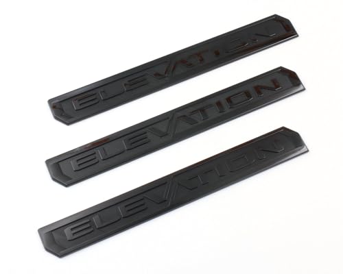Image of 3PC Gloss Black Door Rear Elevation Emblems Compatible with 2019-2024 Sierra 1500 2021-2022 Canyon