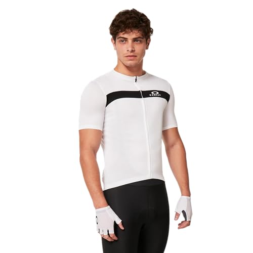 Maillot Oakley Blanc Homme Taille M : Vêtement de Cyclisme Classique