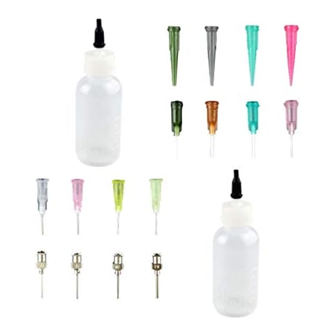 Artibetter Precision Tip Glue Applicator Bottle Ultra Fine Needle Tip Glue Applicator Squeeze Bottles for DIYQuilling, Acrylic Paint Artwork Hobbies, Oiler Bottle Cover