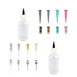 Supvox Tattoo Applicator Bottle Needle Tip Glue Temporary Henna Tattoo Kit Drawing Labels Smoking Bottle DIY Quilling Tool 18pcs