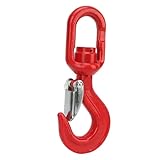 3,15 Tonne Drehhöhlenhaken, Kran -Schwenkschwingungshaken, Hochleistungslegierung Stahl Universal Hebelauge Schlinge Takelanfall Haken mit Sicherheitsriegel für Industrie, Schiff