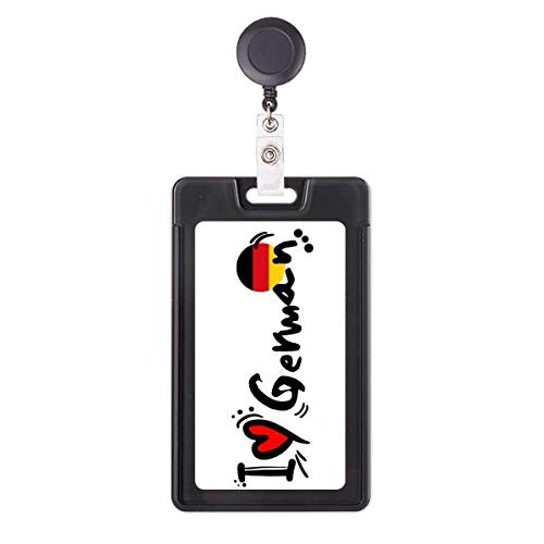 Étui rétractable Allemagne cœur enrouleur badge d'accès et porte-carte