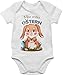 Shirtracer Ostergeschenke Ostern Baby Kleidung - Mein erstes Ostern Hase Aquarell grau - 6/12 Monate - Weiß - Statement - BZ10 - Baby Body Kurzarm für Jungen und Mädchen