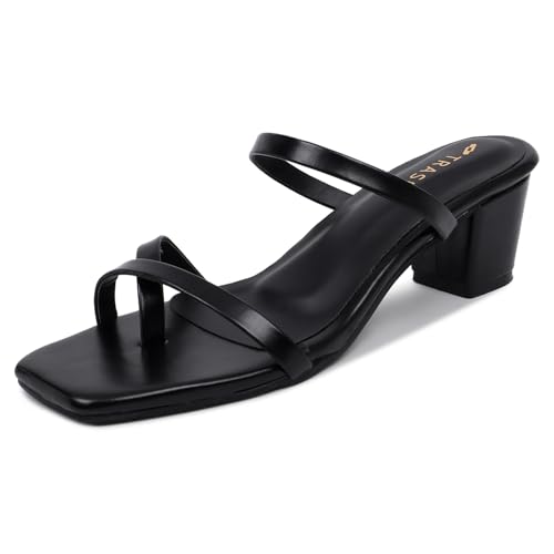 Image of TRASE Block Heel Sandals For Women - Heels For Women - Ladies Stylish Sandal - Heels Sandals For Girls - Comfortable Heels Footwear - Block Heels Sandals For Women