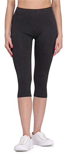 Bellivalini Leggings 3/4 in Viscosa Donna BLV50-148 (mélange Scuro, XS)