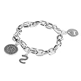 YDYDTTKD Plata de Ley S925 Pulsera Doble de Plata tailandesa Todo fósforo Estudiante Estilo Coreano Reloj de Estilo Retro Pulsera Joyería de Mano para Mujer Plata tailandesa, 19 cm, OZZKI, Plata