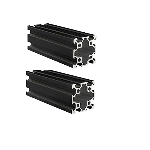 Kwweeoo 4040 Aluminum Extrusion V Slot 1000mm Long Black 2 Pack, Extruded Aluminum Profile V-Slot 40 Series European Standard Anodized Linear Rail 40 x 40 39.37" 2Pcs