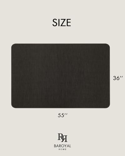 Image of BARoyal Office Chair Mat for Hardwood Floor Under Desk Computer Rolling Chair Mat for Wood /Tile Floor Non-Slip Heavy Duty Desk Rug PVC Plastic Hard Floor Protector 36 inchx 55 inch (Espresso)