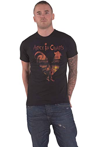 Alice in Chains 'Dirt Rooster Silhouette' (Black) T-Shirt (as8, Alpha, m, Regular, Regular)