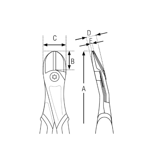 Alicate de corte diagonal "H de alta resistencia para corte de cables limpios 3