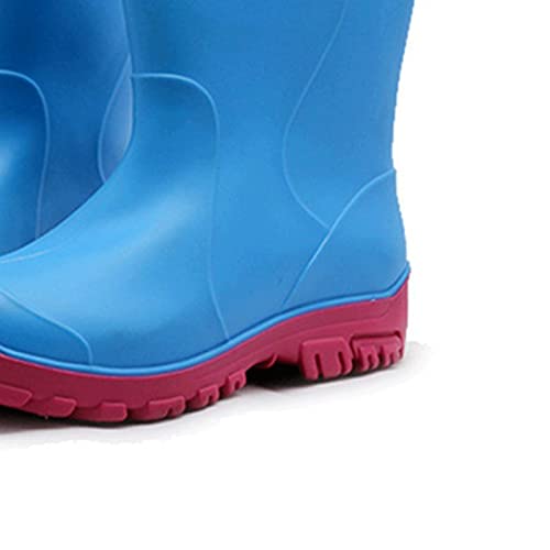 KIFRAL-Water-Shoes-Winter-Snow-Boots-Women-Waterproof-Shoes-Rubber-Rain-Boots-for-Women-for-Rain-Mid-Calf-Plush-Fur-Rain-Boots-Winter-Color-Sky-Blue-Size-85-UK