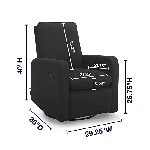 Sillón reclinable moderno negro miniatura 3
