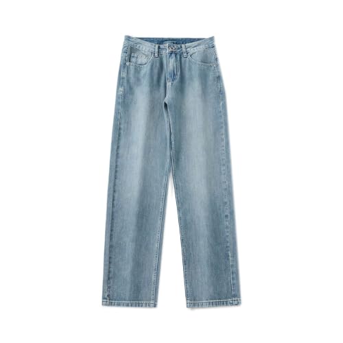 Men's Denim Pants Spring Straight Leg Loose Office Jeans