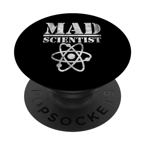 Mad Science Scientist Atom Nerd Química Física Tecnología PopSockets PopGrip Adhesivo