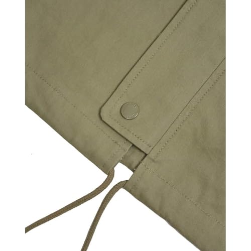 Lambretta Mens Military Style Hooded Warm Winter Parka Jacket - Khaki - S - Image 7