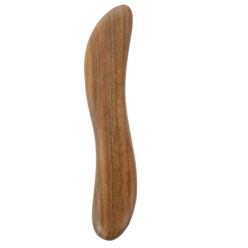 KOMBIUDA Green Sandalwood Comb Massage Comb Scraping Massage Tool Convenient Neck Massager Face Tools Household Squeegees Face Scraper Massage Accessory Hand Massager Home Brown