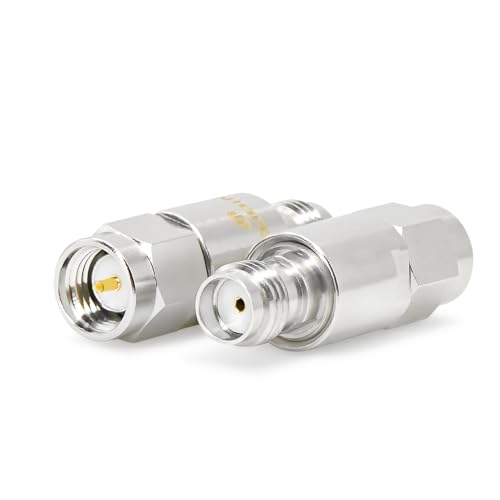 TOJOIN SMA Male to Female Attenuator/Coaxial RF Attenuator, DC to 12.4GHz, 50Ohm, 2W, 20dB, SMA 12.4G Small Attenuator 2PCS, New Copper Attenuator
