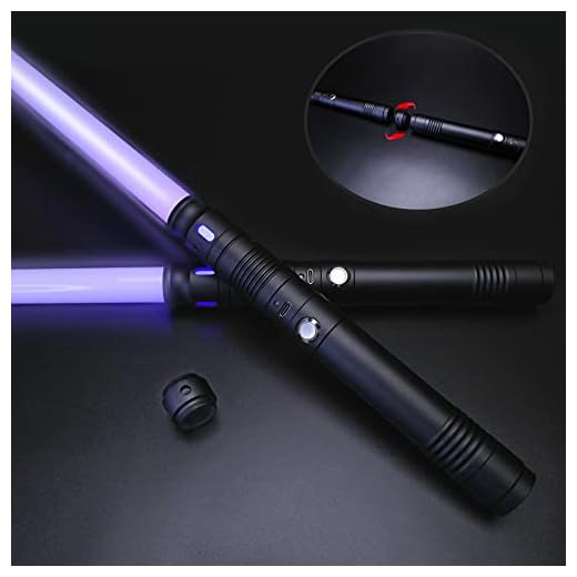 Lukidy 2Pack Lightsaber Metal Hilt 12 Colors,Toys for Boys Girls Age 3 4 5 6 7 8 9 10 Year Old,Battery Rechargable 2-in-1 Double-Bladed FX Dueling Light Saber,Gifts for Boyfriend Girlfriend(Black)