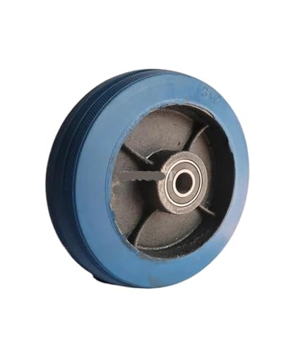 Roulette à roue de 8 pouces élastique bleu pour déplacer sans effort