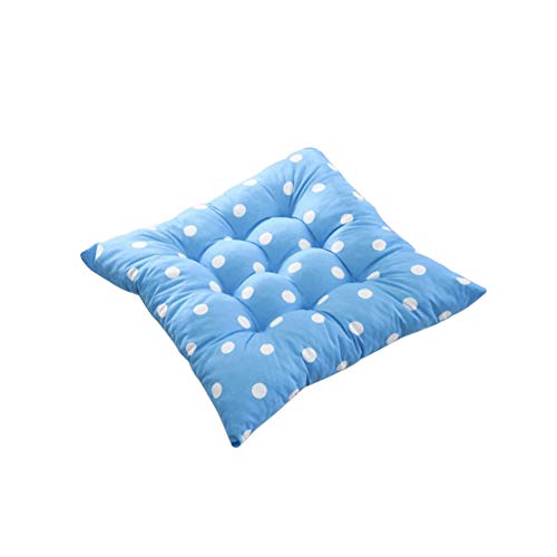 heDIANz Chair Seat Pad Mat Dots Design Wear Resistant Square Stuffed Sofa Cushion Decor Blue