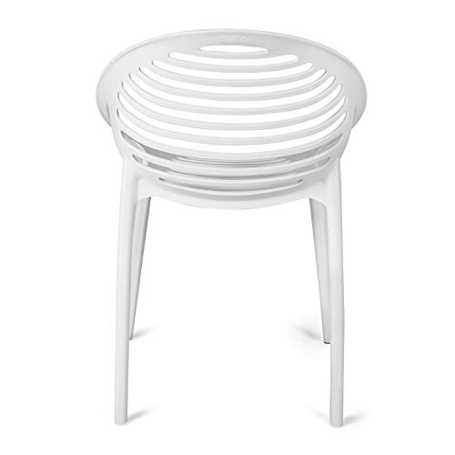 Image of CELLO Abacus Chair White | Strong and Durable | Easy to Clean | Chair for Living Room, Bed Room, Kitchen, Office Room, Outdoor | 3 Years Warranty