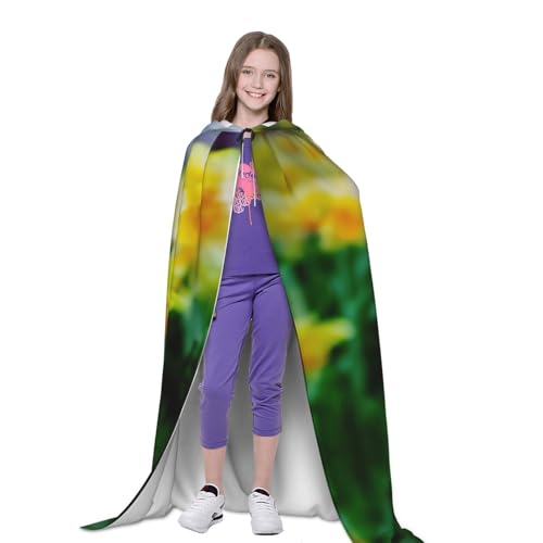 DEXNEL Cape à capuche unisexe à motif de jonquille, légère pour carnaval, cosplay, accessoires de fête – vue 5