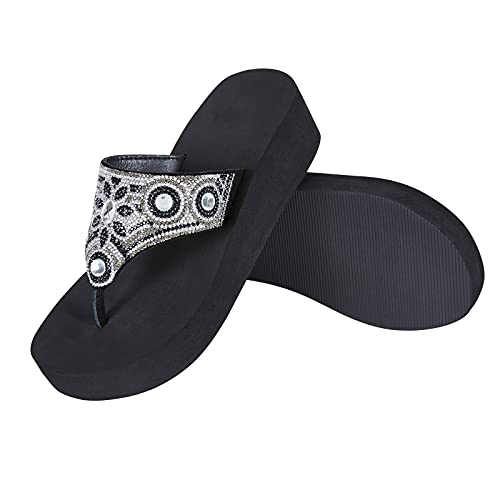 Lowkeyray Womens Flip Flops On Vocation/Beach Comfort Thong Style Flip Flops Sandals For Women In Summer (X-Large, Black, Numeric_10) #TOP4