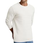 Men's Crewneck Pullover Sweater Solid Knitted Soft Long Sleeve Casual Sweater - Image 3