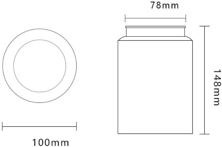 SONGCHAO Sugar Jar Creative Bulk Tea Storage Container Can Round Horse Mouth Empty Can Kitchen Seasoning Storage Can Tea Set Single Can Tea Canister(C)