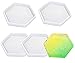 4 Pack Hexagon Silicone Coaster Molds - Silicone Resin Mold, Clear Epoxy Molds for Casting with Resin, Concrete, Cement and Polymer Clay