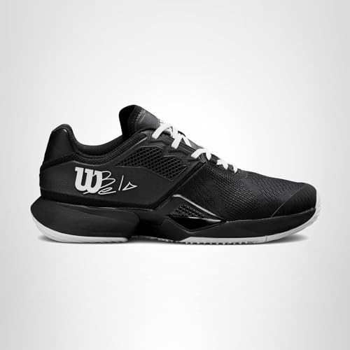 Wilson Bela Tour Herren-Padel-Schuhe, Klassische Passform, Umweltfreundliche Materialien, Dynamische Beweglichkeit, Überragende Unterstützung, Schwarz, Größe 9