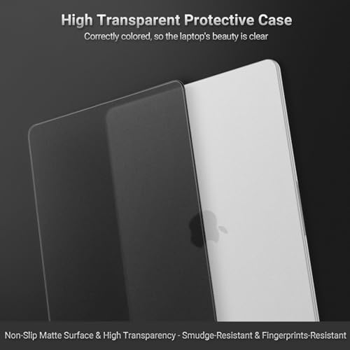 Image of Saco MacBook Neo 13 Inch Case & Keyboard Cover Compatible with 2026 MacBook Neo A3404 (A18 Pro Chip) - Official Black Clear Matte Hard Shell Laptop Case, Slim 1:1 Precision Fit, Scratch Resistant