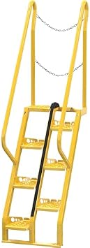 Vestil Alternating-Tread Stairs - 7 Steps, 56 Step Angle, Model Number ATS-4-56