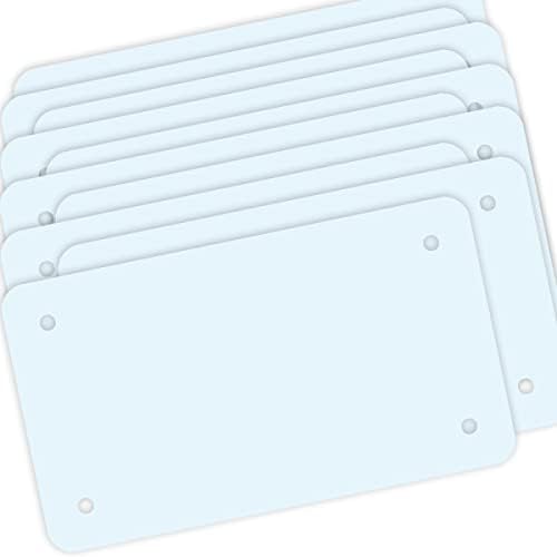 Simplee Signage Blank Motorcycle License Plate for Vinyl, Motorcycle Plate Blank for Business, Pack of 10 (Ten) Blank License Plates for Creating Custom Vanity Plates