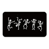 Farmhouse Halloween Funny Skeleton Gothic Skull Dancing 30 x 17 Inches Entryway Door mat,Front Door Entrance Outdoor Porch Home Decor,Halloween Skull Lover Fall Gifts