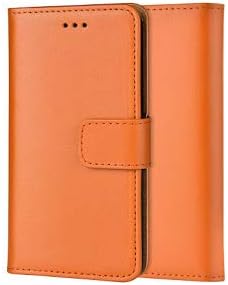 ameego Genuine Leather Bookcase for iPhone 11 PRO Max, Premium authentic Genuine Leather Wallet case with Magnetic, Kickstand