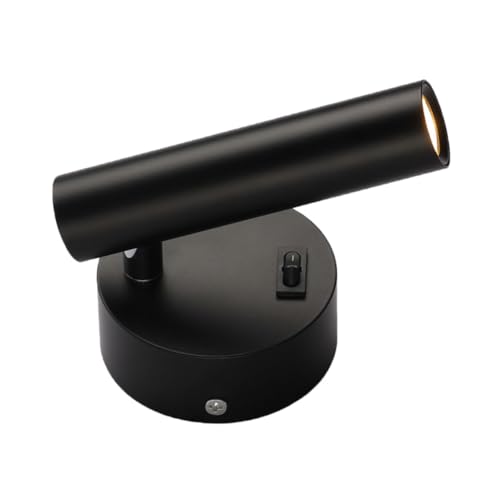 Lámpara de pared negra Uonlytech de luz cálida con diseño minimalista para lectura en dormitorio