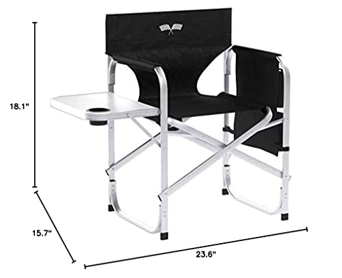 Stylish Camping Sl1204Black/Flag Full Back Folding Director's Chair #TOP3