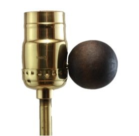 Large Ball Lamp Turn Knob (Walnut Brown, 1.5 inch)